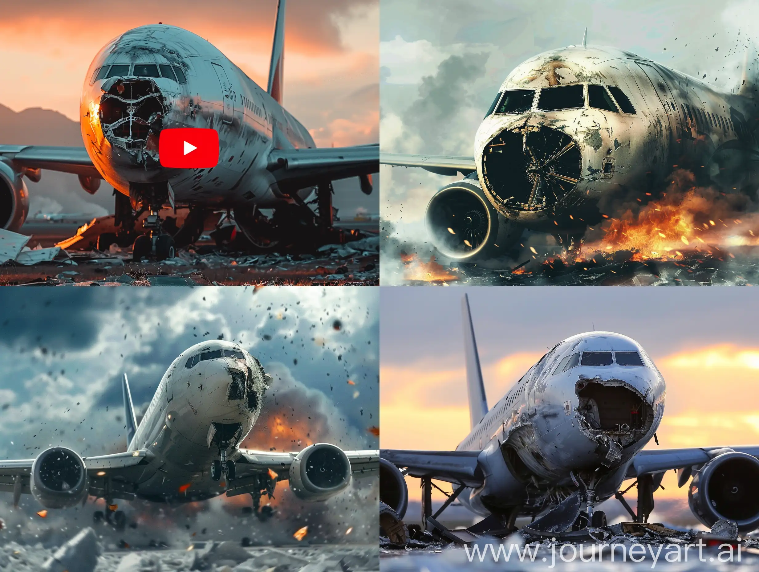a youtube banner about plane crash