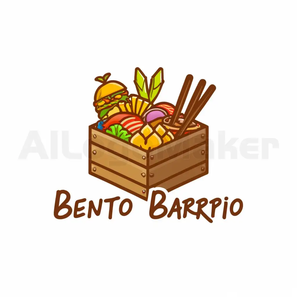 a logo design,with the text "bento barrio", main symbol:bento box with filipino touch,Moderate,be used in Restaurant industry,clear background