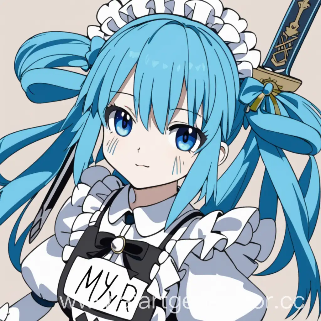 Myr-May-Anime-Maid-with-Blue-Hair-and-Sword