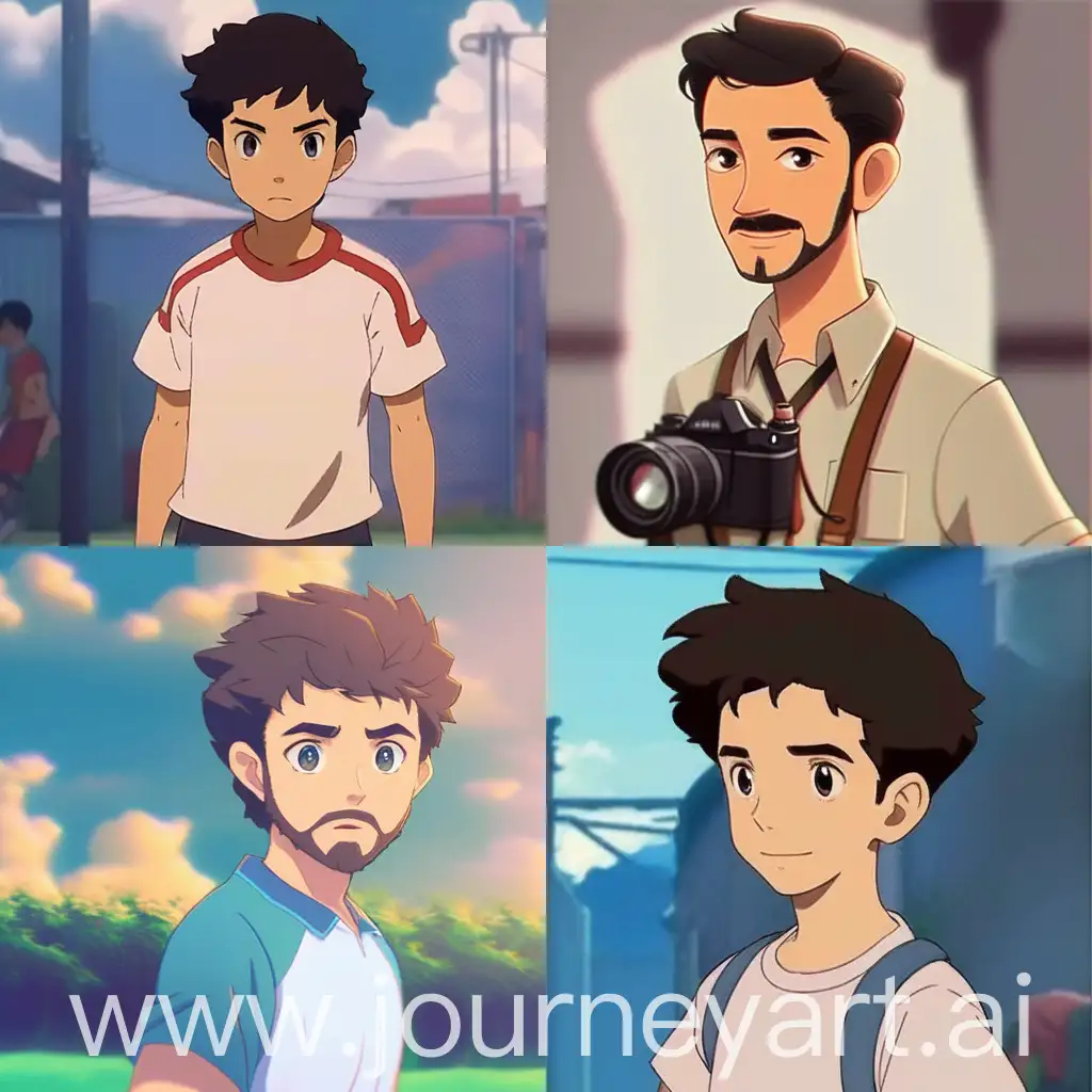 Shia LaBeouf  Studio by Ghibli anime style 