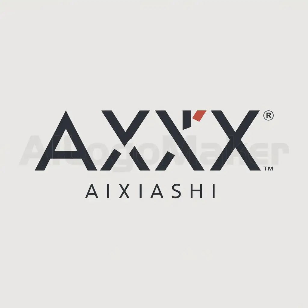 a logo design,with the text "AXX", main symbol:aixiashi (Chinese),Moderate,be used in Others industry,clear background
