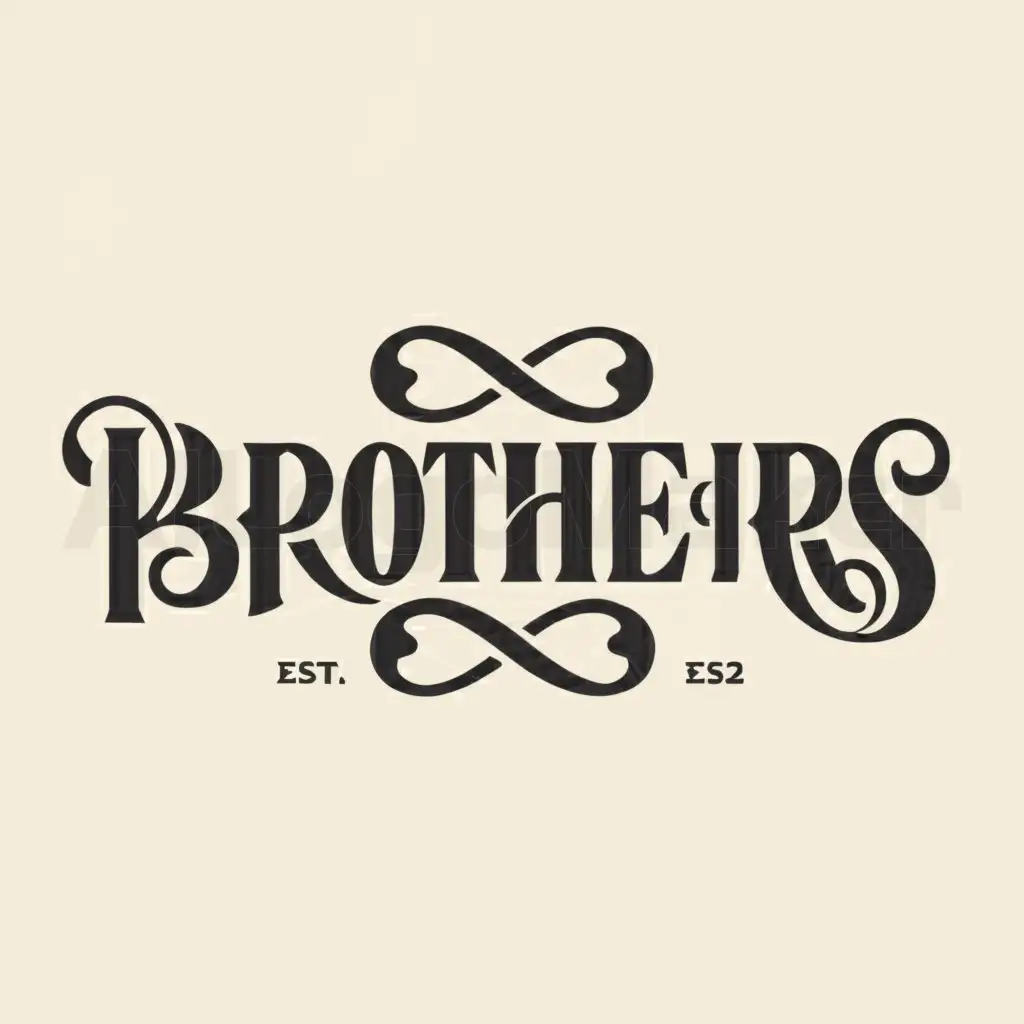 a logo design,with the text "BROTHERS", main symbol:NE,Minimalistic,clear background