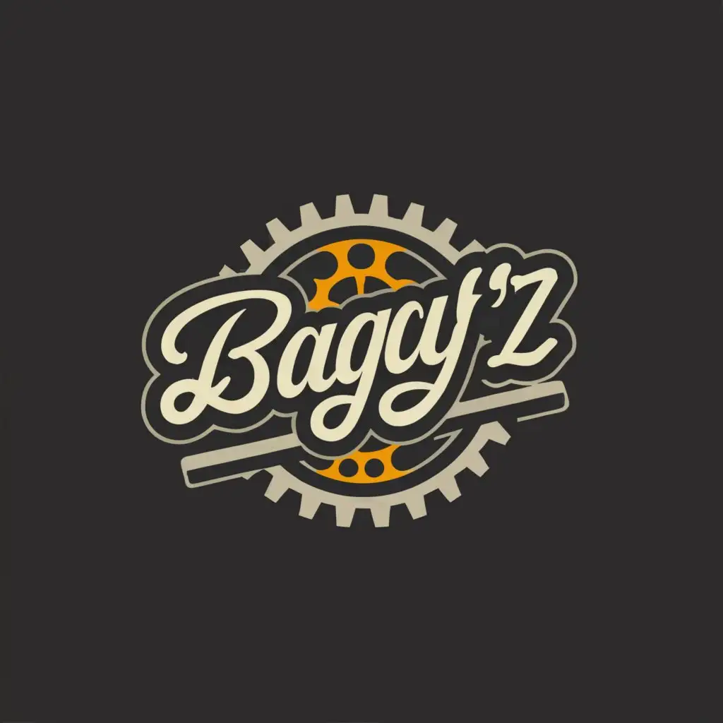 a logo design,with the text "Baggy’z", main symbol:Engine,Moderate,be used in Retail industry,clear background