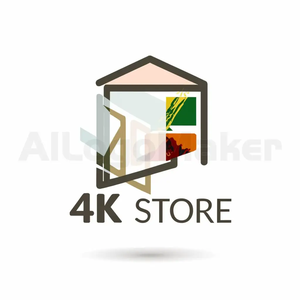 a logo design,with the text "4k store", main symbol:Gallery, handmade, paintings, Libya,Moderate,be used in Medical Dental industry,clear background