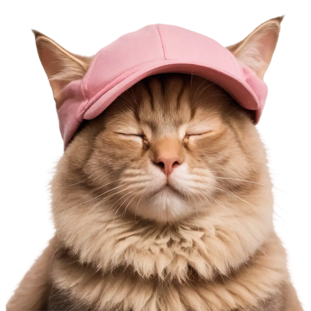 Sleepy-Cat-with-Cap-PNG-Adorable-Feline-Relaxing-in-Style