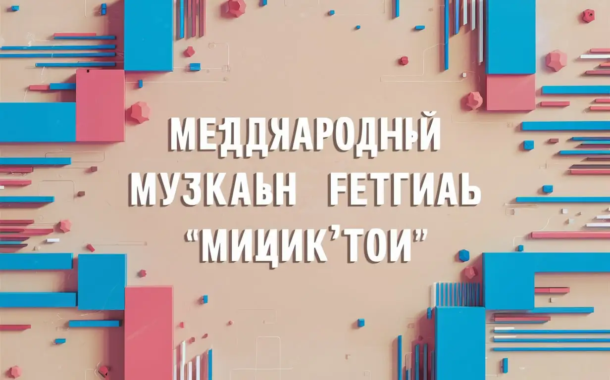 нейтральный фон для презентации в ярко синих, ярко розовых и ярко белых тонах с текстом на русском языке "МЕЖДУНАРОДНЫЙ МУЗЫКАЛЬНЫЙ ФЕСТИВАЛЬ
«Мьюзик`Тон»"

