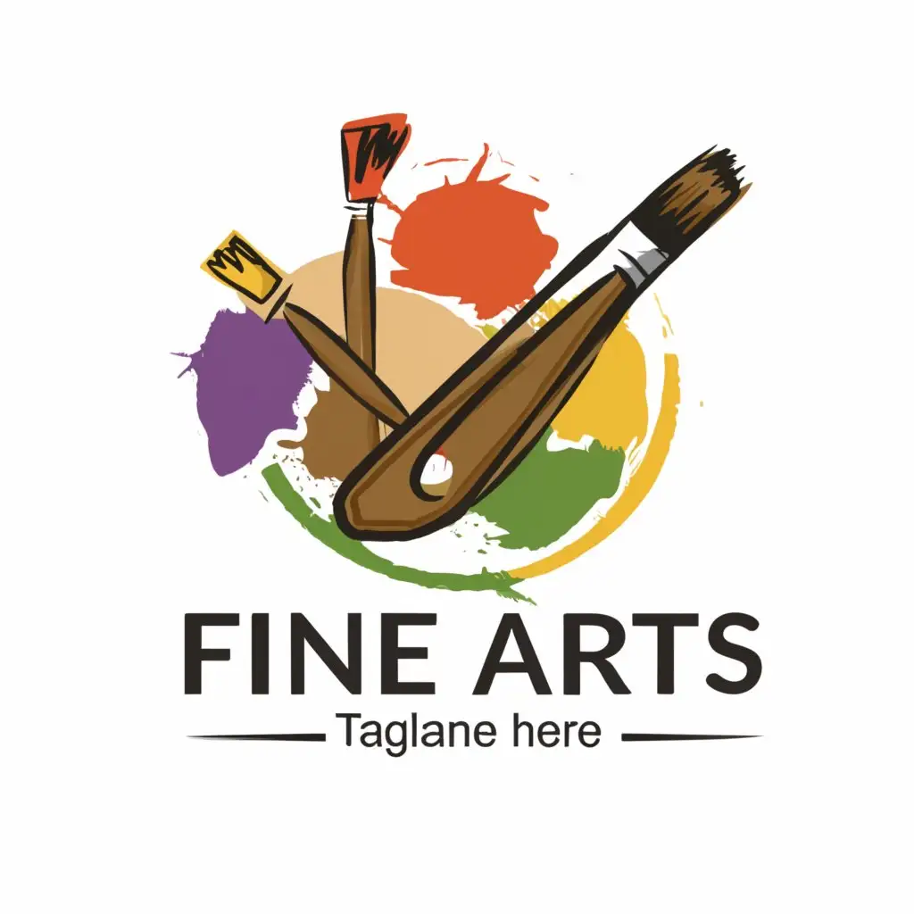 a logo design,with the text "fine arts", main symbol:artist,Moderate,clear background