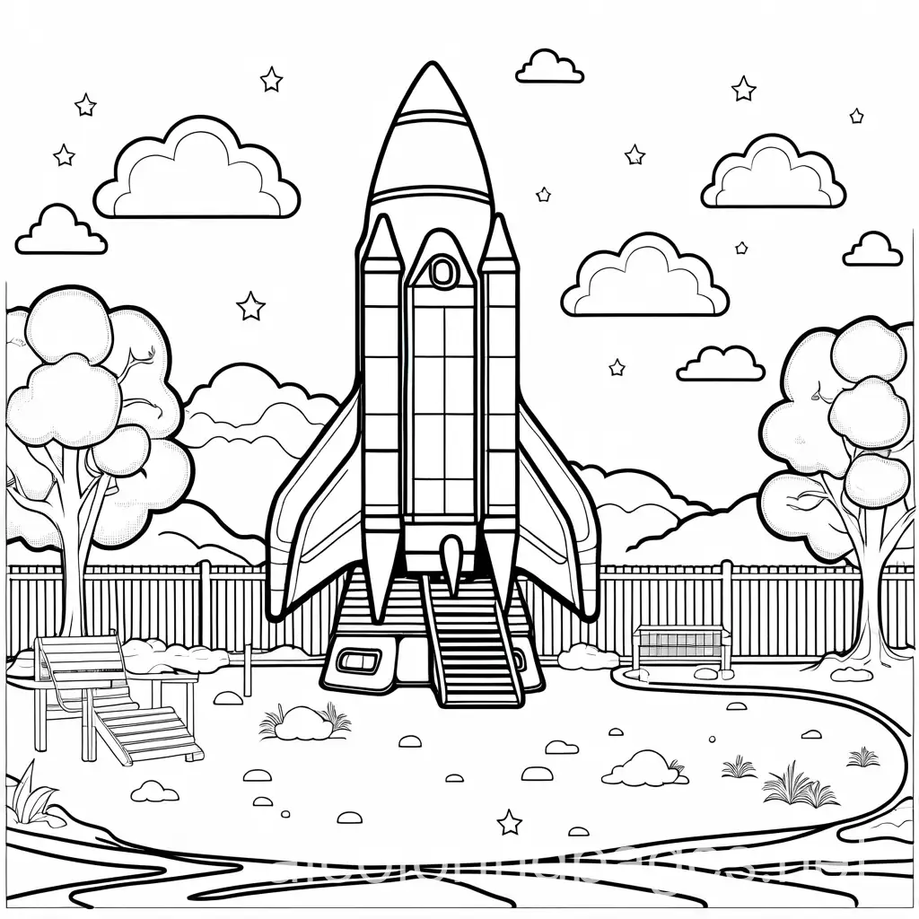 Rocketship-Playground-Drawing-Coloring-Page