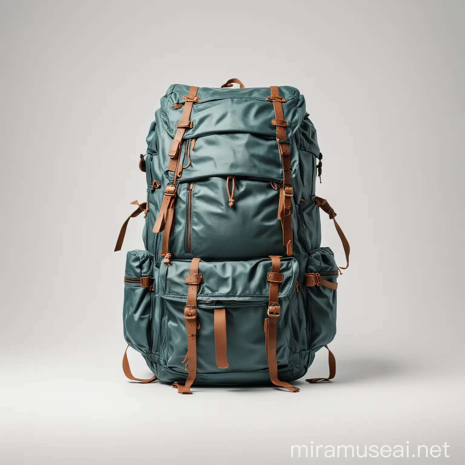 camping backpack white  background
