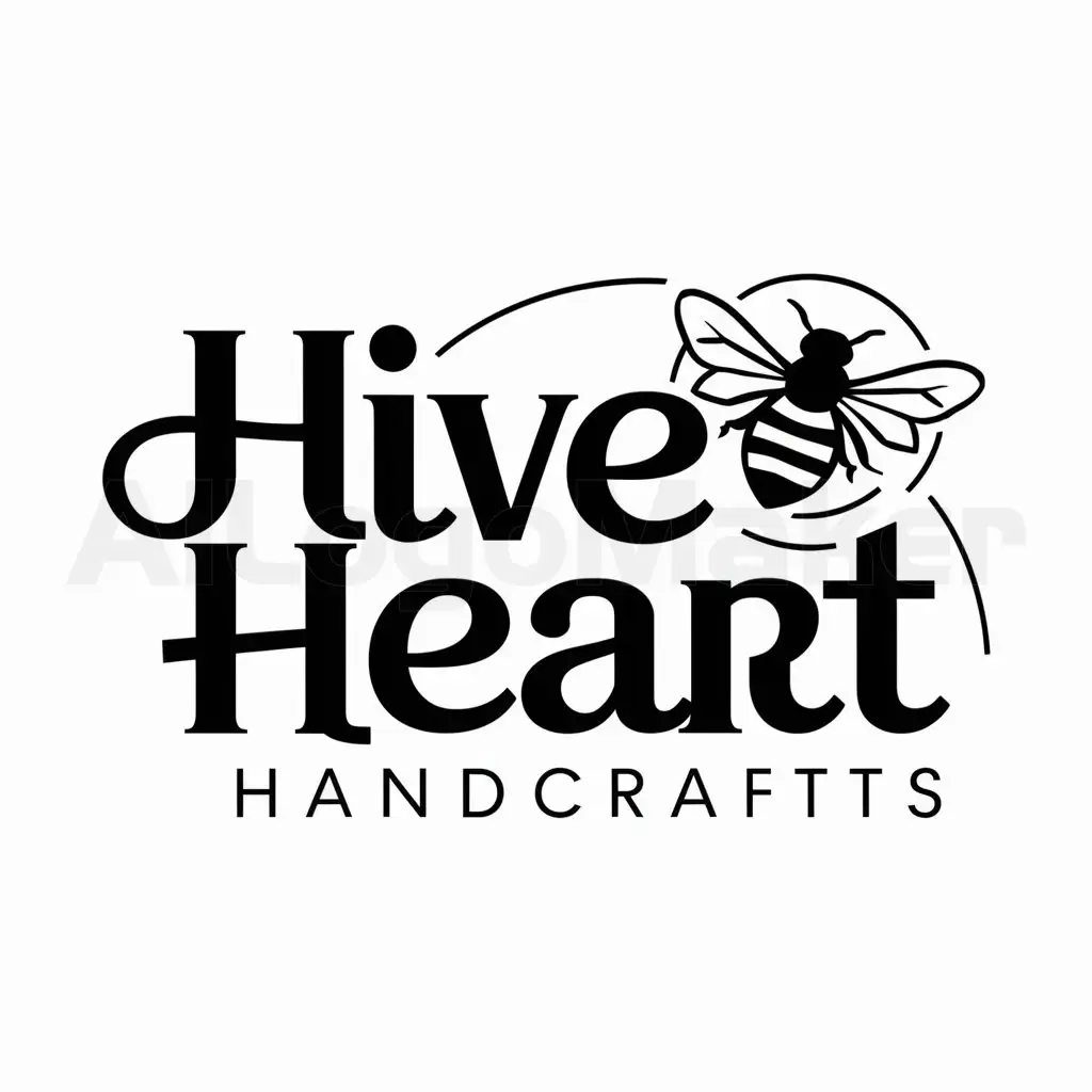 LOGO-Design-for-Hive-Heart-Handcrafts-Elegant-Bee-Symbol-in-Jewelry-Industry