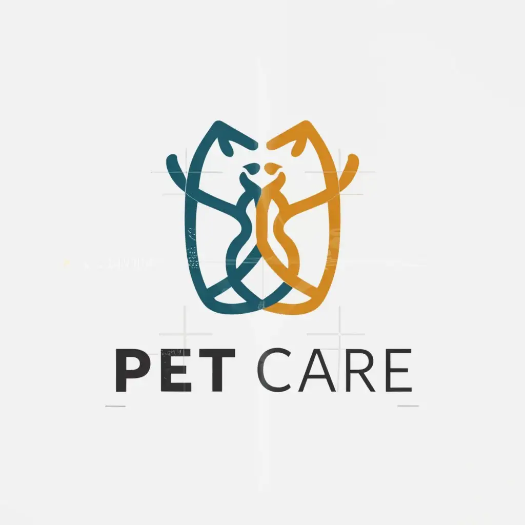 a logo design,with the text "PET CARE", main symbol:ILLUSTRATION,Minimalistic,clear background