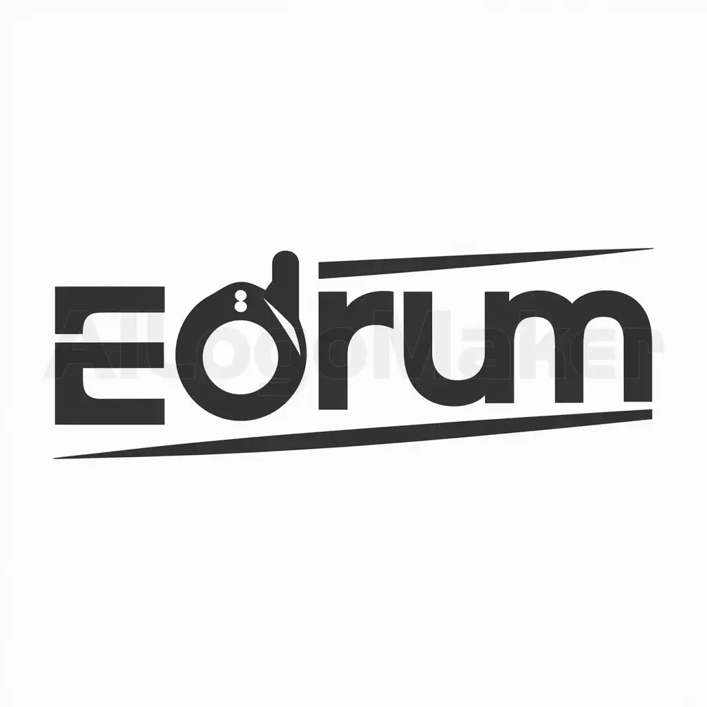 a logo design,with the text "Edrum", main symbol:Gamepad,Moderate,be used in Technology industry,clear background