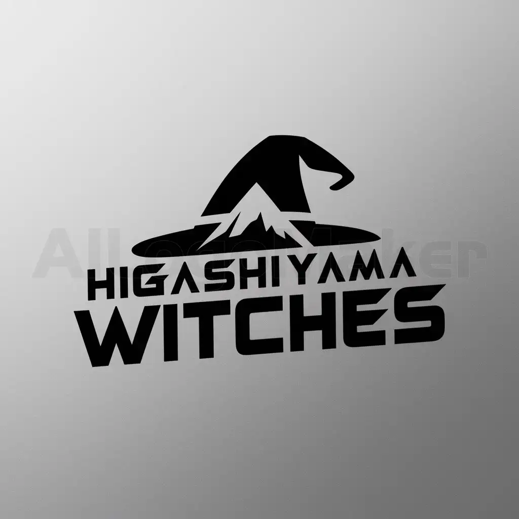 LOGO-Design-For-Higashiyama-Witches-Bold-Text-with-Mystical-Witch-Symbol
