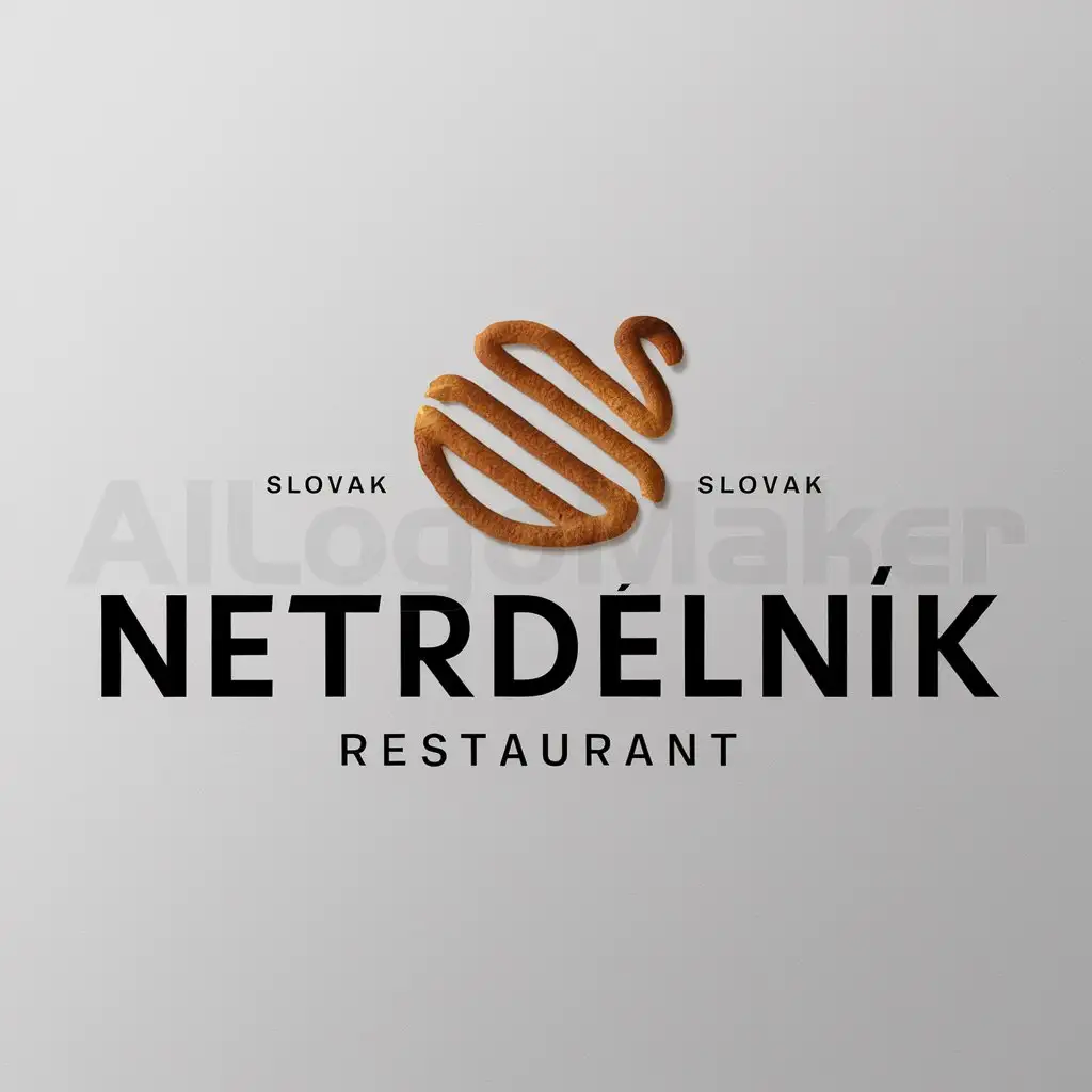 a logo design,with the text "netrdelnik", main symbol:trdelnik,Moderate,be used in Restaurant industry,clear background