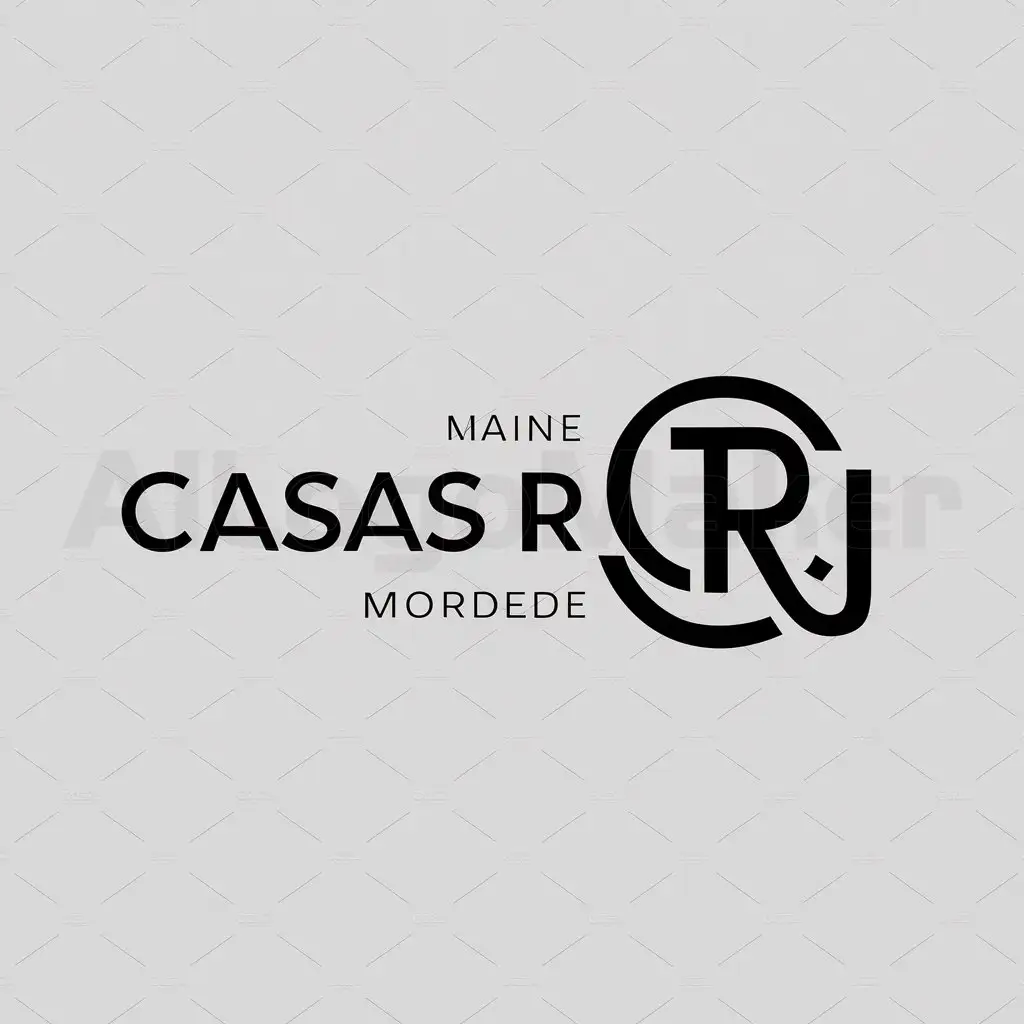 a logo design,with the text "Casas R", main symbol:CRJ,complex,clear background