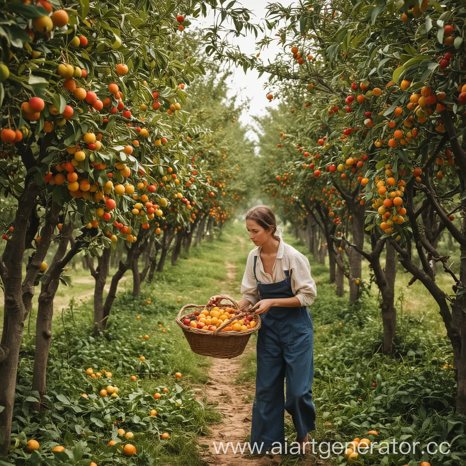 Fruit-Gatherer-Harvesting-Fresh-Fruits-in-Vibrant-Orchard