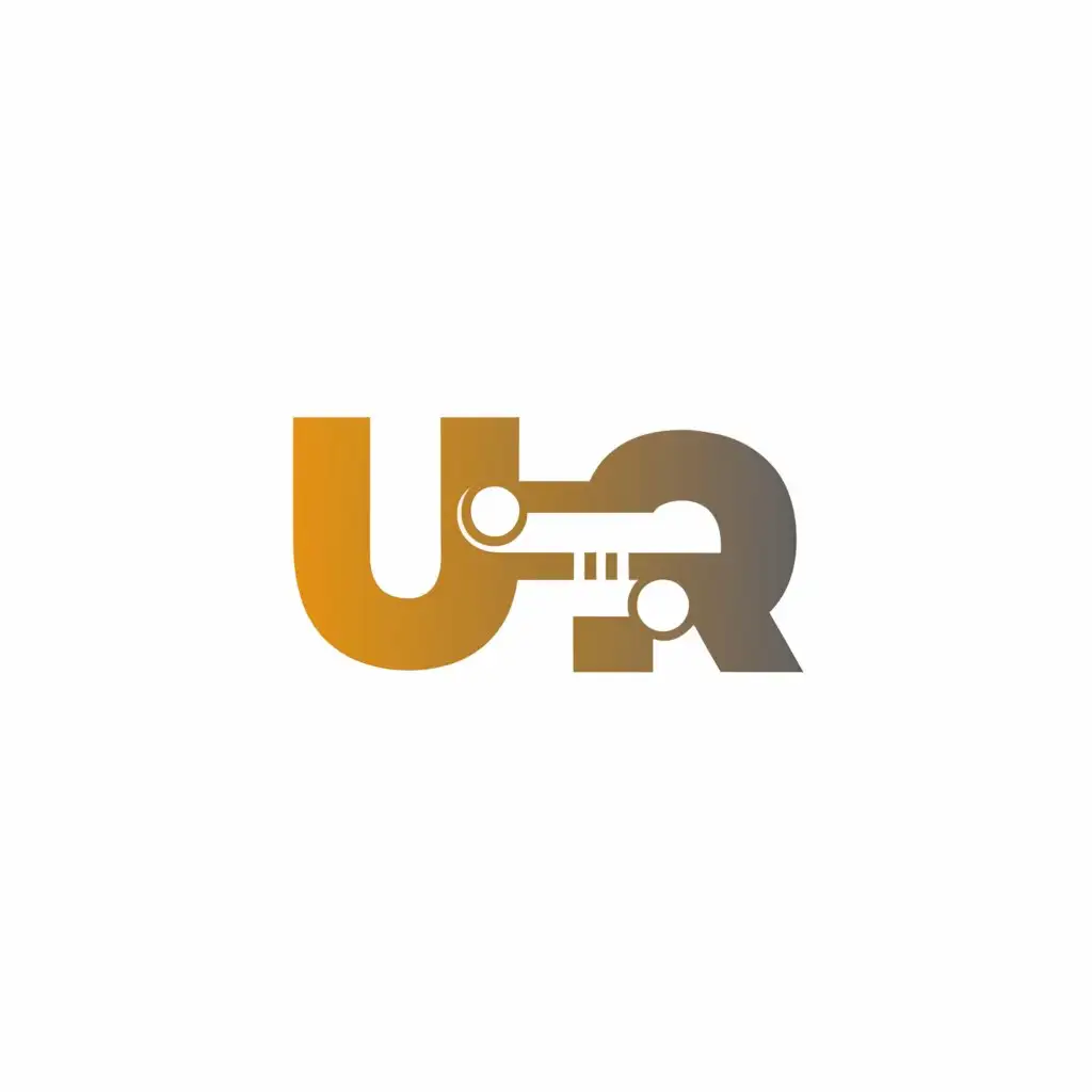 a logo design,with the text "U.R", main symbol:A joint,Moderate,be used in Technology industry,clear background