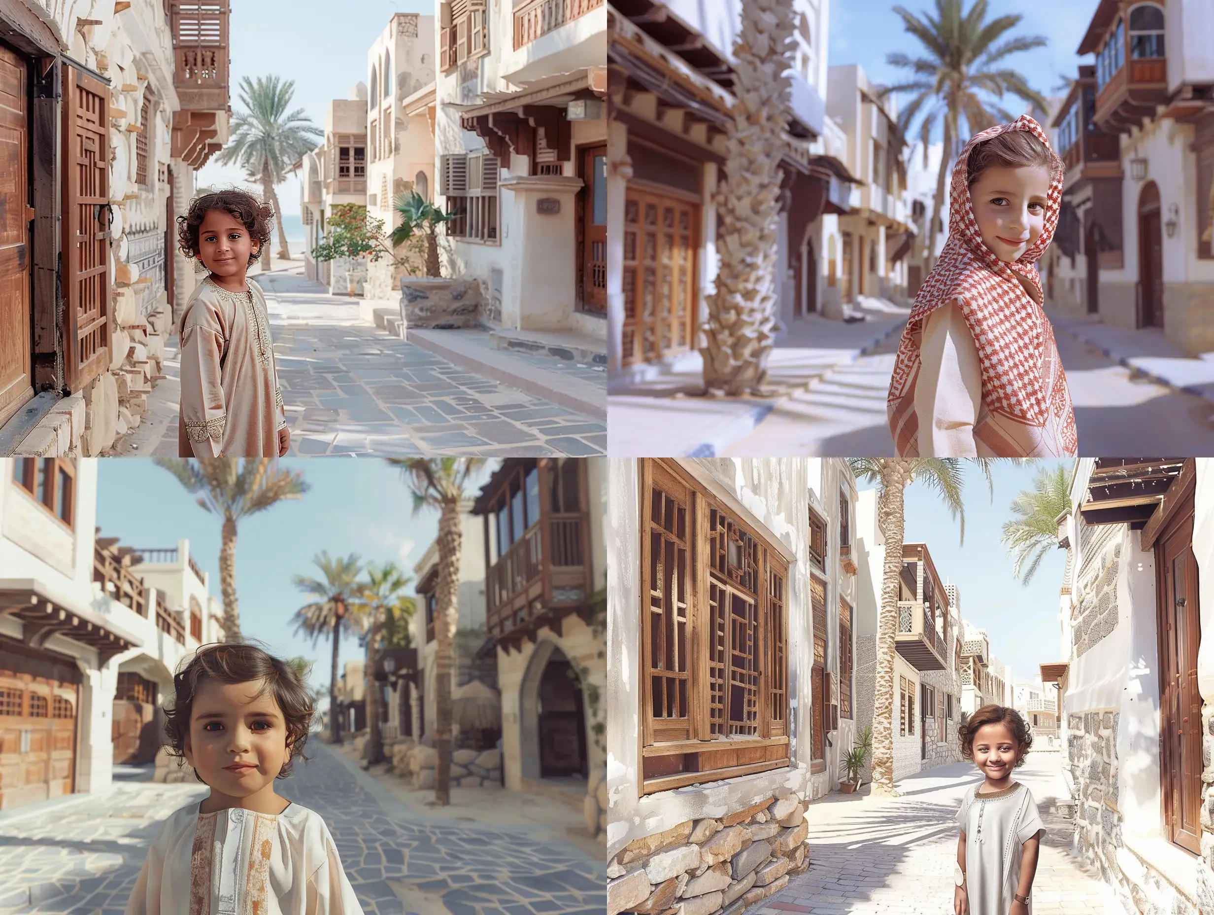 Saudi-Child-in-Historic-Jeddah-Street-Scene-with-Traditional-Architecture