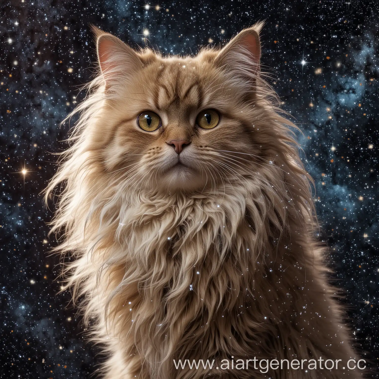 Cosmic-Cat-with-Fur-Sparkling-like-Stars