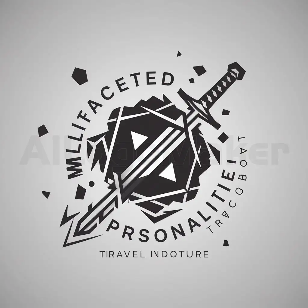 LOGO-Design-For-Multifaceted-Personalities-Dynamic-Sword-and-Geometric-Formulas-in-Travel-Industry