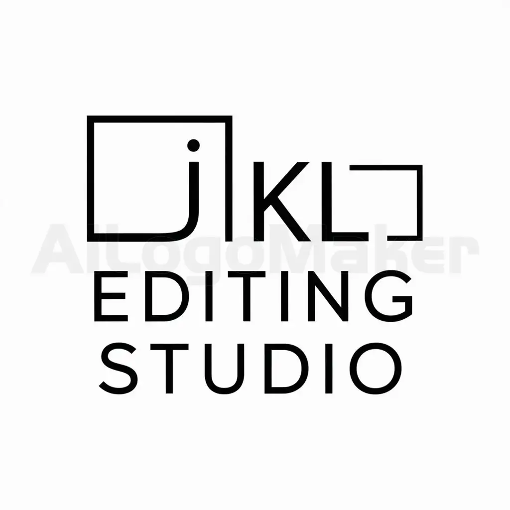 a logo design,with the text "jkl editing studio", main symbol:rectangle,Moderate,be used in vediography industry,clear background
