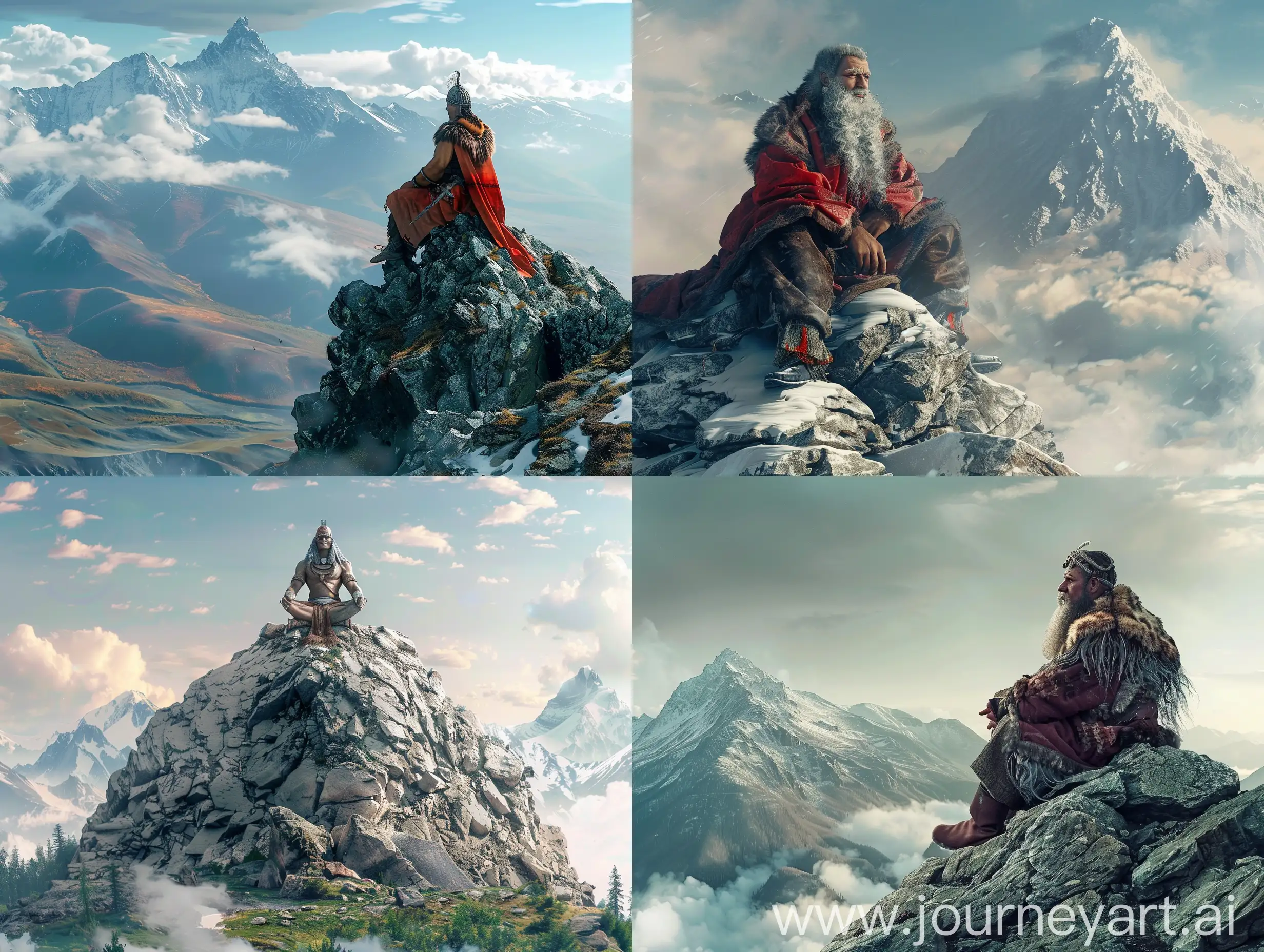 AdamKhan-Mighty-God-of-Altai-Overlooking-His-World-from-Atop-a-Mountain