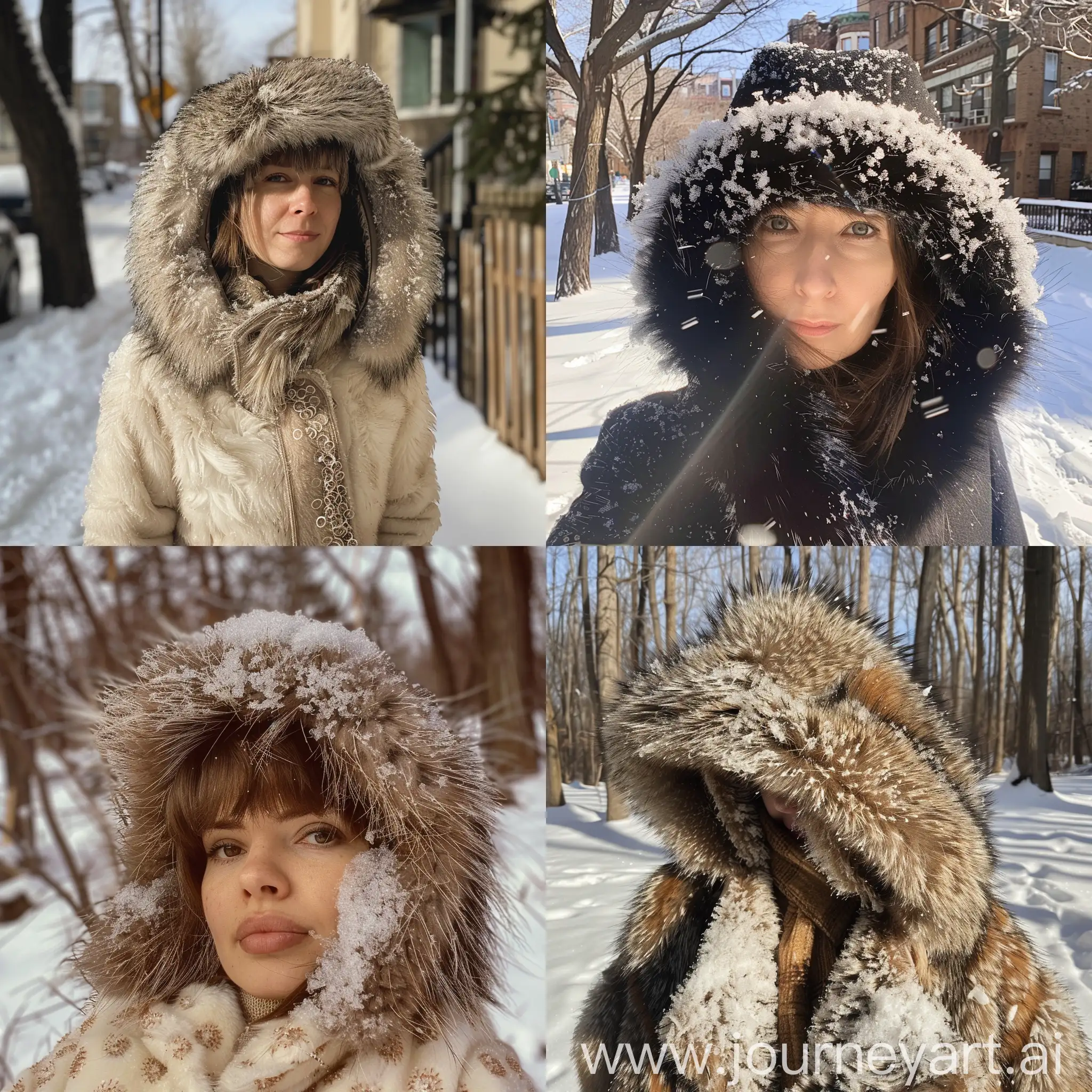 Bitter-Woman-in-New-Mink-Coat-Amidst-Melting-Snow