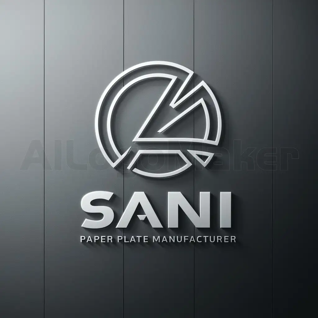 a logo design,with the text "Sani", main symbol:Paper Plate Manufacturers,Moderate,be used in Technology industry,clear background
