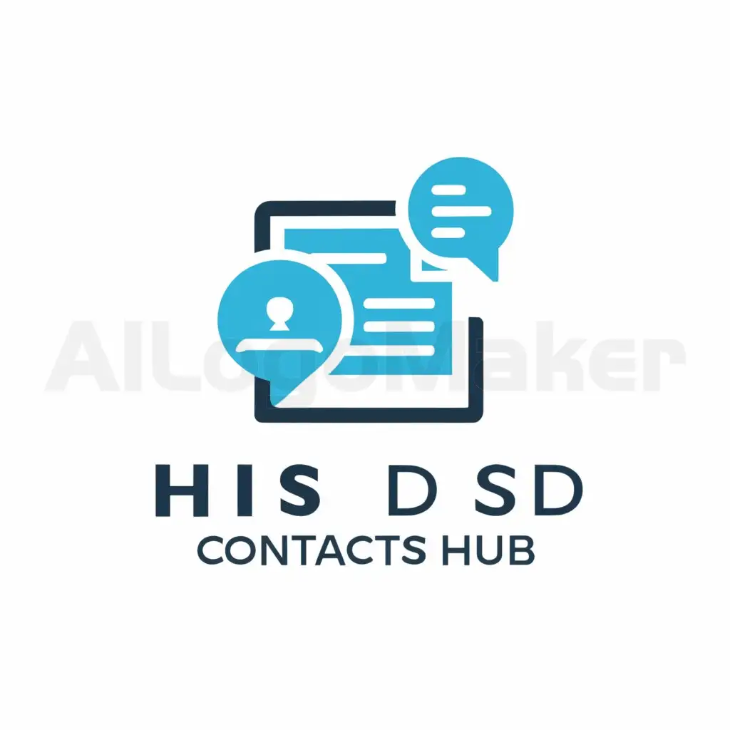 a logo design,with the text "HISD contacts hub", main symbol:Files,Moderate,be used in Education industry,clear background