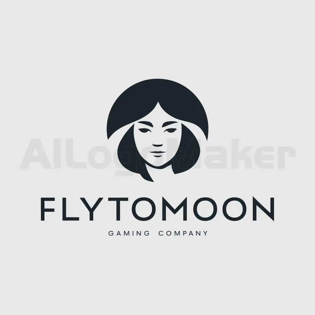 a logo design,with the text "FlyToMoon", main symbol:Luna,Moderate,be used in games industry,clear background