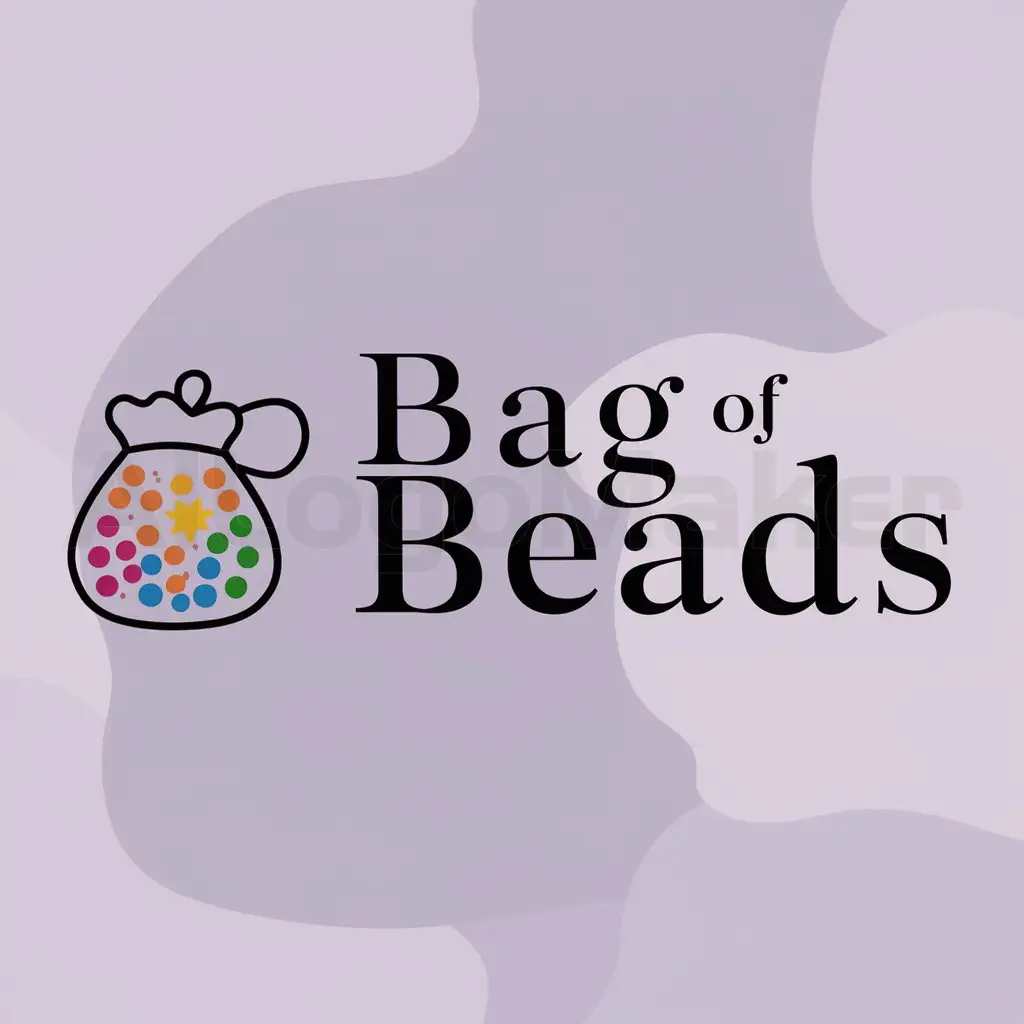 a logo design,with the text "bag of beads", main symbol:bag of beads,Moderate,clear background