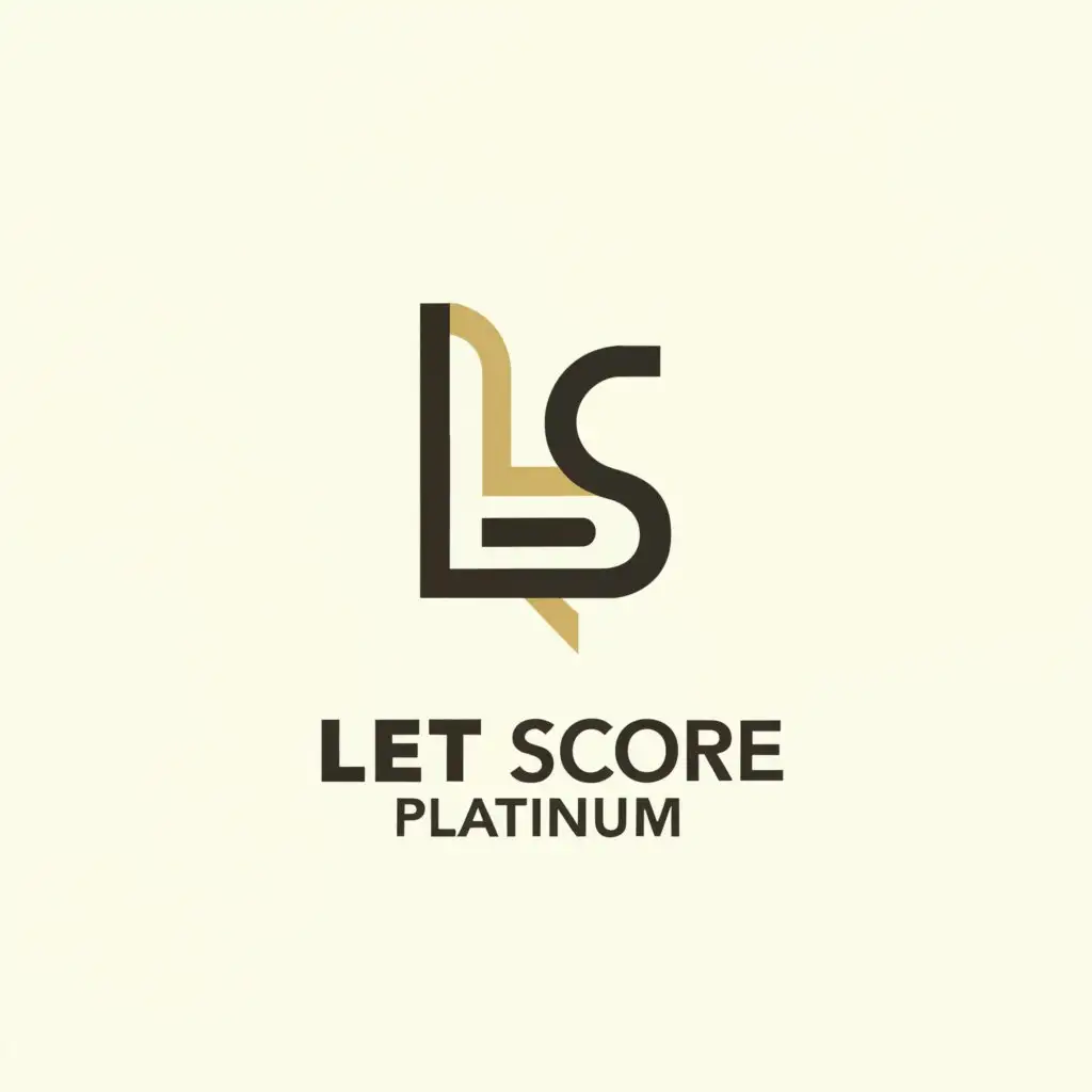 a logo design,with the text "The Let Score Platinum", main symbol:LS,Minimalistic,be used in Real Estate industry,clear background