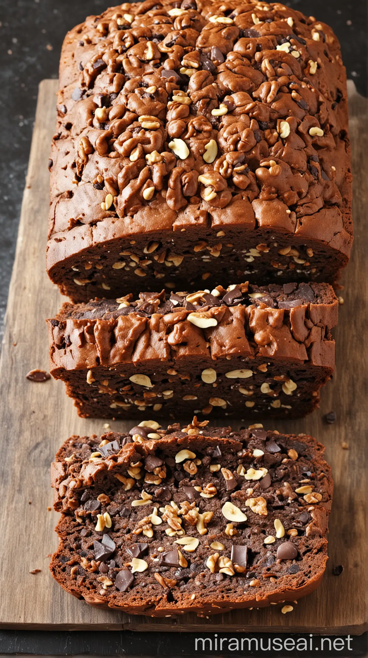 delicious chocolate walnut bread