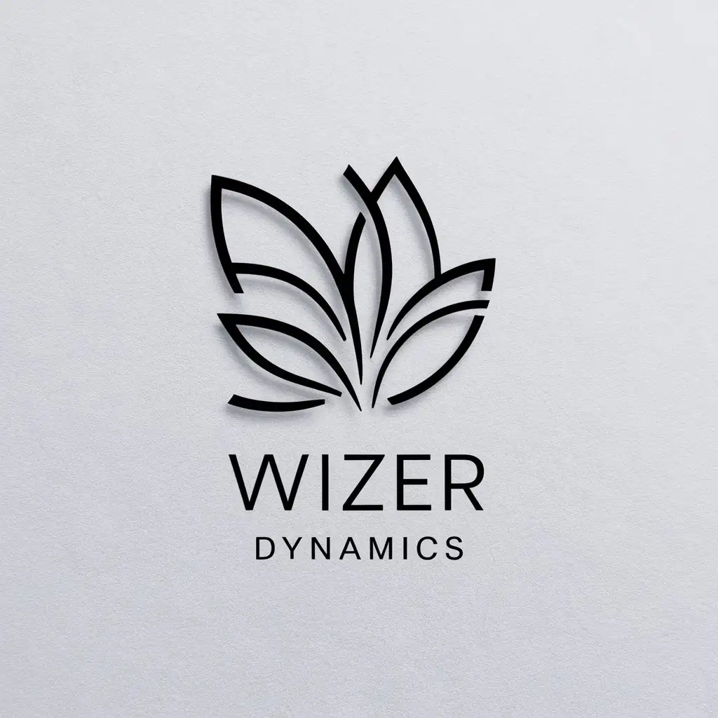 a logo design,with the text "Wizer Dynamics", main symbol:leafs,Minimalistic,be used in Sports Fitness industry,clear background