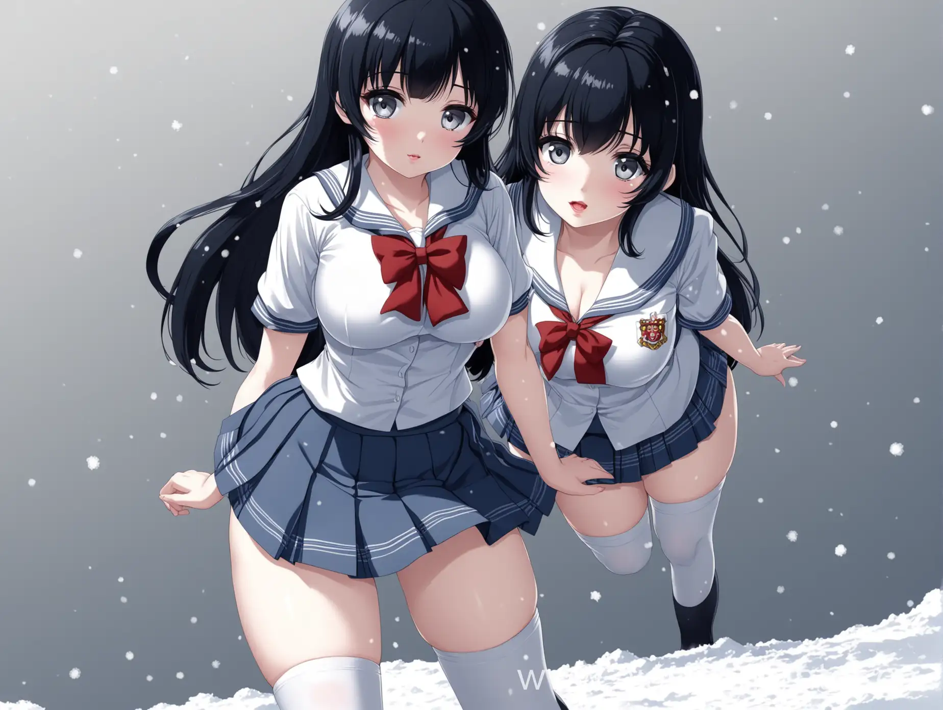 Anime-Girl-with-Black-Hair-and-School-Uniform-Cute-Face-and-Thigh-Highs
