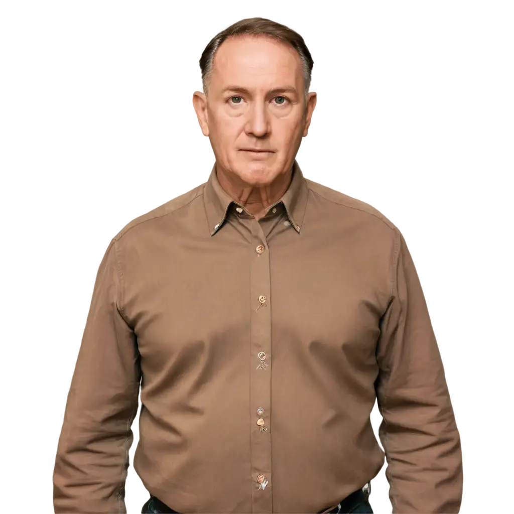 Portrait-of-a-65YearOld-American-Man-with-Brown-Hair-in-Collared-Shirt-PNG-Format
