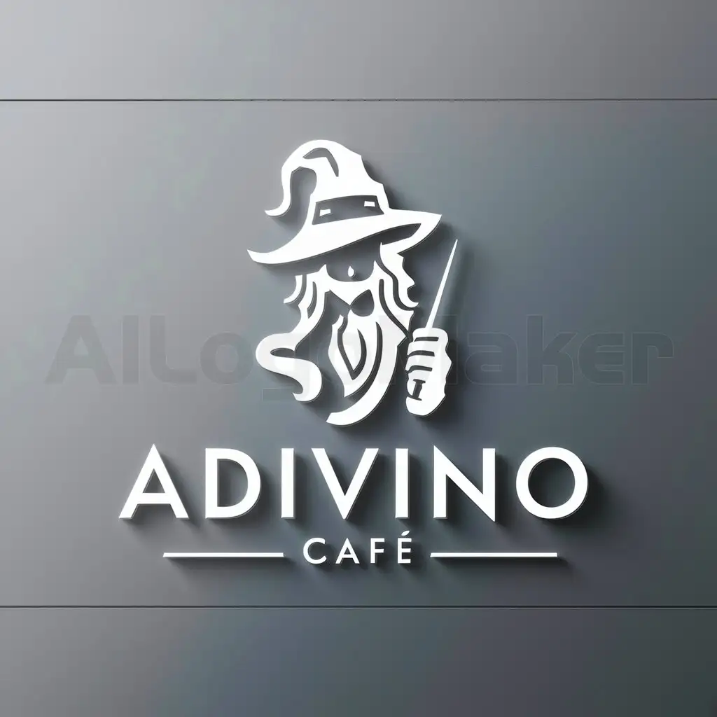 a logo design,with the text "Adivino café", main symbol:un mago,Moderate,be used in Restaurant industry,clear background