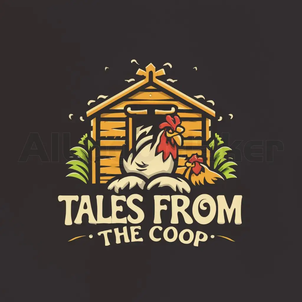 a logo design,with the text "Tales from the coop", main symbol:Chicken coop,Moderate,be used in Entertainment industry,clear background