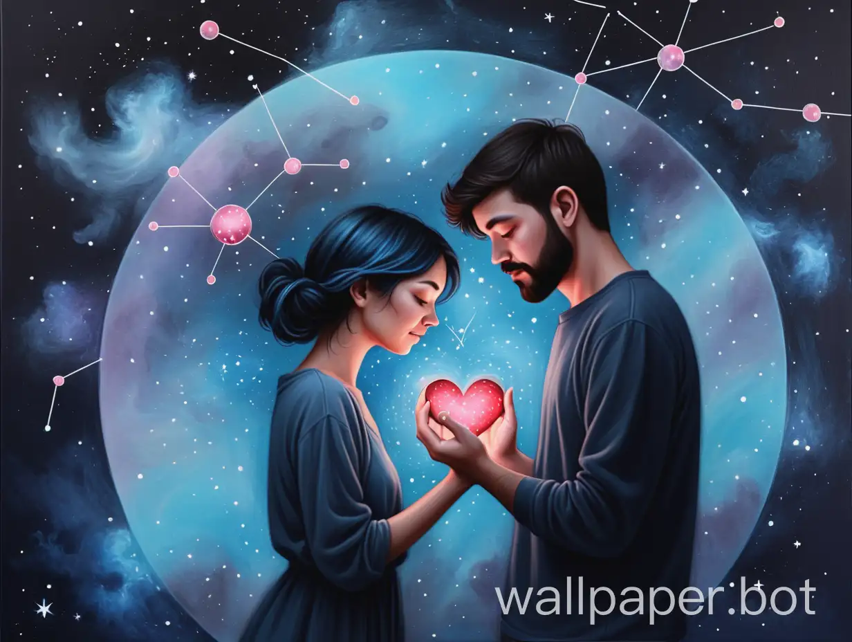 Realistic-Painting-of-a-Couple-Embracing-under-the-Constellation-Cancer