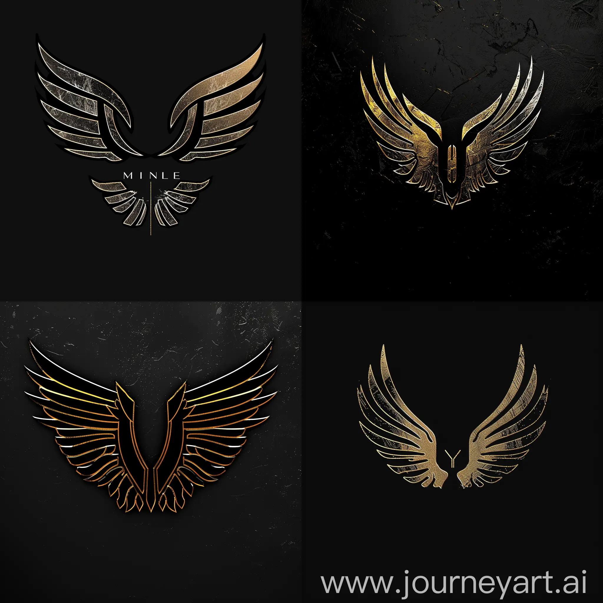 Elegant-Metallic-Gold-Logo-with-Detailed-Wings-Design