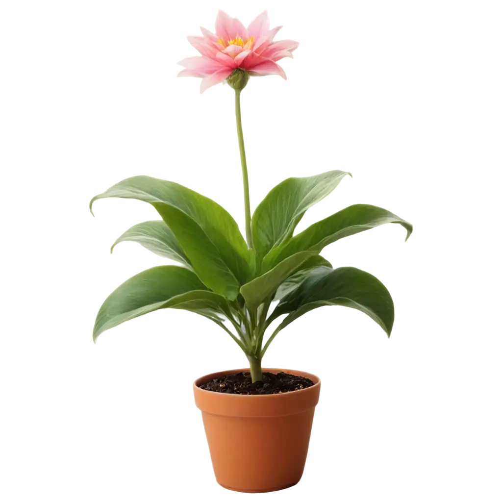 Exquisite-PNG-Image-of-a-Vibrant-Potted-Flower-Elevate-Your-Visuals-with-HighQuality-Transparency