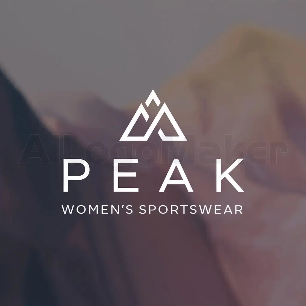 a logo design,with the text "peak", main symbol:symbolize a company named peak for women's sportswear,Moderate,clear background