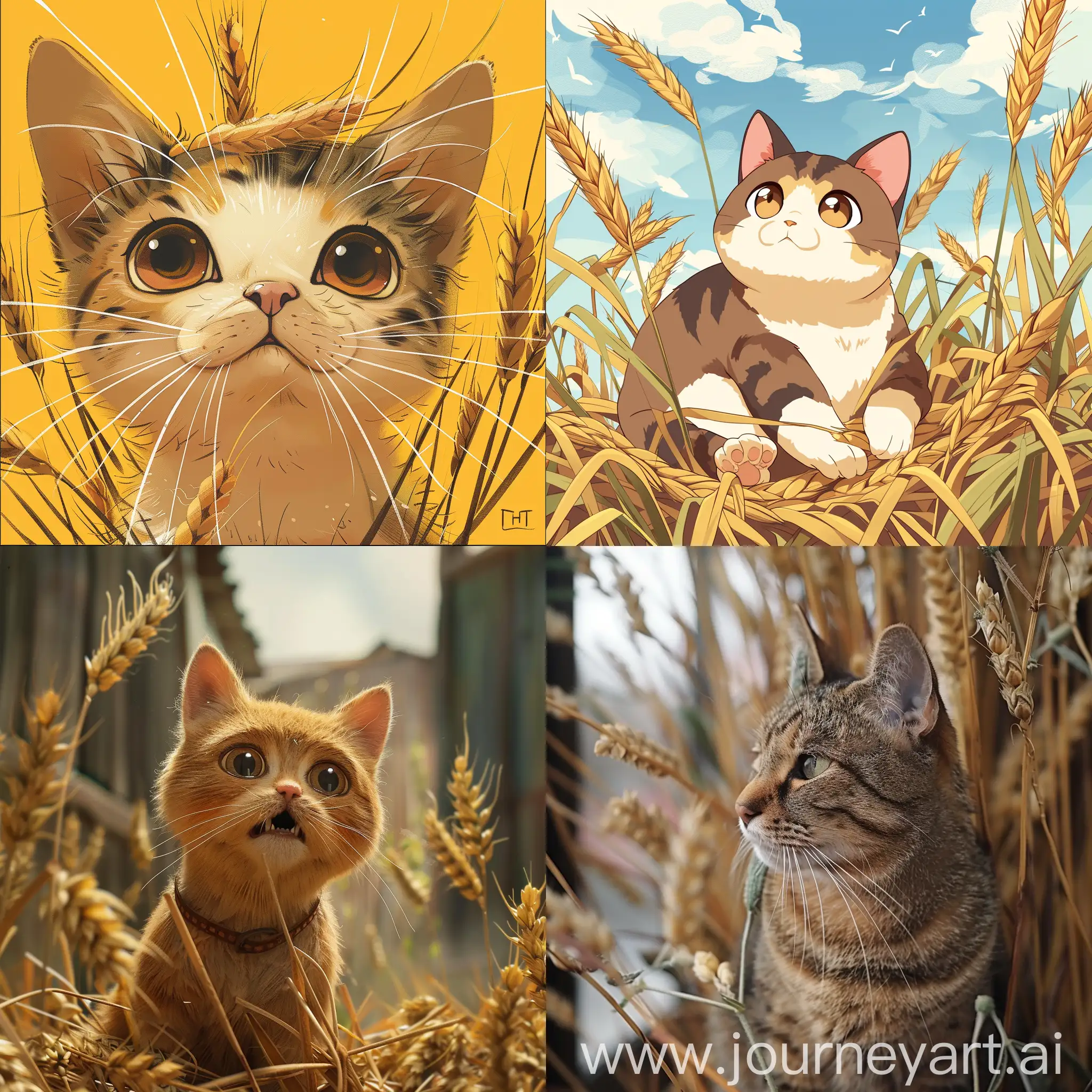 Adorable-Cat-Eating-Wheat-Tororo