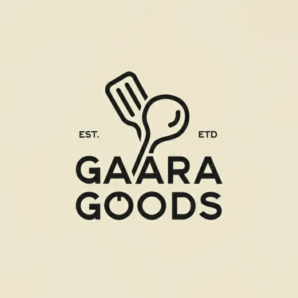 a logo design,with the text "Gaara Goods", main symbol:kitchen products,Moderate,be used in Retail industry,clear background