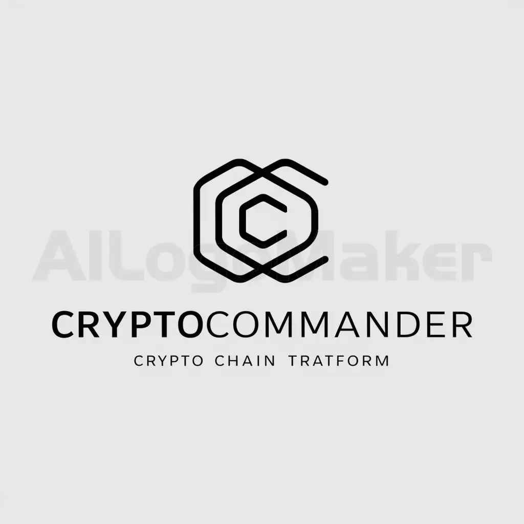 a logo design,with the text "CryptoCommander", main symbol:crypto trading platform,Minimalistic,be used in Finance industry,clear background