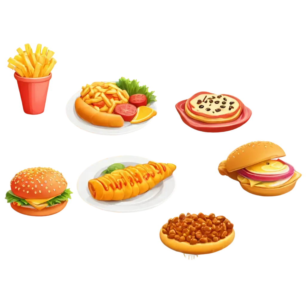 Cartoon-Realistic-Food-PNG-Image-Enhance-Your-Content-with-Vibrant-Illustrations