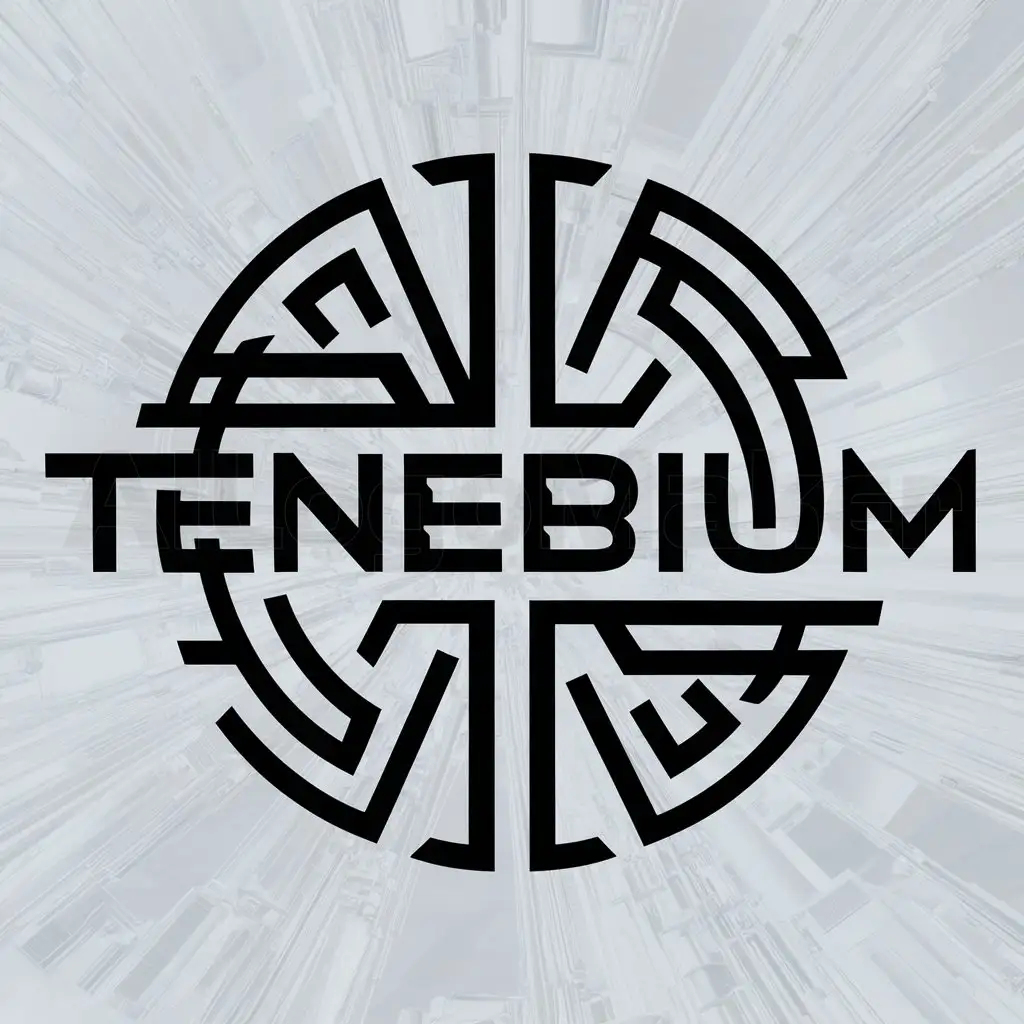 a logo design,with the text "Tenebrium", main symbol:not yet,complex,clear background
