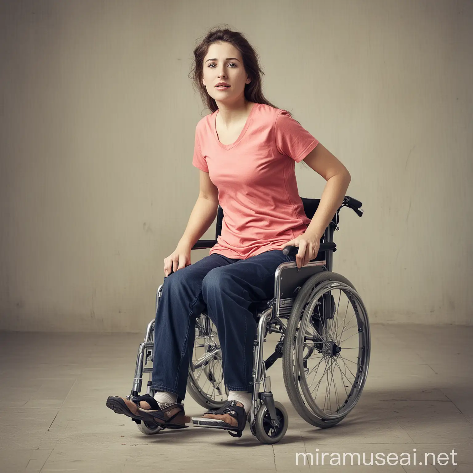 mujer discapacitada 
