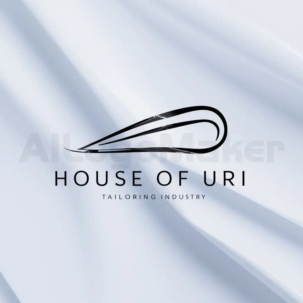 a logo design,with the text "House of Uri", main symbol:Sewing,Minimalistic,be used in Tailoring industry,clear background