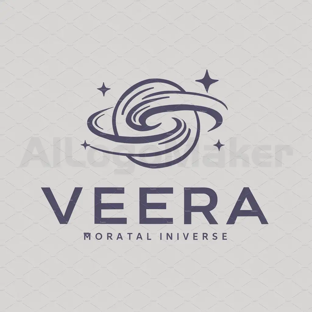a logo design,with the text "Veera", main symbol:Universe,Moderate,be used in Others industry,clear background